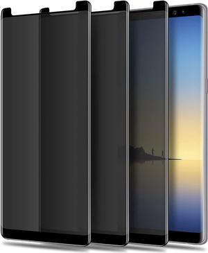 LYWHL 3 Pack Note 8 / Note 9 Privacy Screen Protector Anti-Spy, Tempered Glass Film for Samsung Galaxy Note 8 / Note 9, Black [Case Friendly] [9H Hardness] [Anti-Scratch] [Bubble Free]