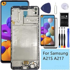 for Samsung A21s Screen Replacement kit for Samsung Galaxy a21s a217 Screen Replacement 2020 SMA217MDS LCD Display Touch Digitizer Assembly 65 Inch A21S with Frame