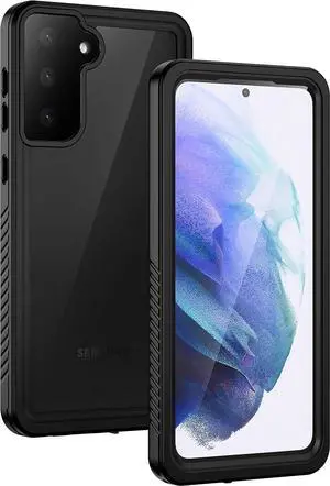 for  Galaxy S21 Case IP68 Waterproof Dustproof Case with Built-in Screen Protector Rugged Full Body Shockproof Protective Phone Cover for Galaxy S21 5G 6.2 Inch Black