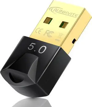 Bluetooth Adapter for PC 5.0 Bluetooth Adapter for Win 11/10/8.1/8/7  Bluetooth Dongle with Ultra-Range Mini-Sized Dual-Mode Bluetooth Dongle for PC