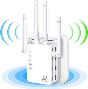 2023 WiFi Extender Signal Booster - for Home Covers Up to 9800 Sq.ft and 45 Devices, WiFi Booster with Ethernet Port, Easy Setup, Internet Range Extender - Compatible w/ Alexa, Fire Stick, Ring-a1