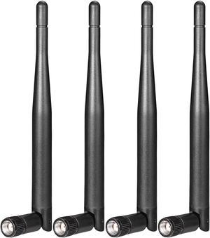 Bingfu Dual Band WiFi Antenna 2.4GHz 5GHz 5.8GHz 3dBi RP-SMA Male Antenna Replacement (4-Pack) for WiFi Router Wireless Network Card USB Adapter Security IP Camera Video Surveillance Monitor