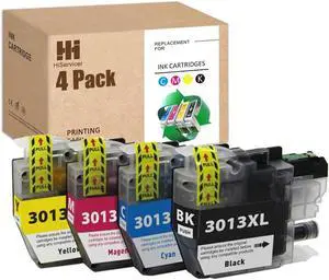 HiServiser LC3013 LC3011 Compatible Ink Cartridges for Brother LC3011 Ink Cartridges LC3013 Ink Cartridges LC3013XL Ink Cartridges for MFC-J491DW MFC-J497DW MFC-J895DW MFC-J890DW Printer (4-Pack)
