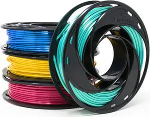 Gizmo Dorks PLA Filament for 3D Printers 1.75mm 200g, 4 Color Pack Multicolor (Silk-Blue, Red Pink, Teal, Yellow Gold) Gizmo Dorks PLA Filament for 3D Printers 1.75mm 200g, 4 Color Pack Multicolor (Silk-Blue, Red Pink, Teal, Yellow Gold)
