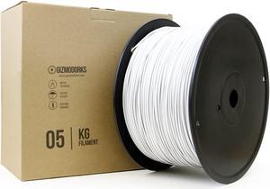Gizmo Dorks PLA Filament for 3D Printers 1.75mm 5kg, White