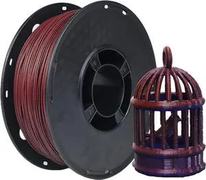 RANKI Wood PLA Filament 1.75mm 3D Printer Filament Rosewood, Real Wood Infill, 1kg Spool (Rosewood)