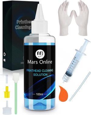 Mars Online Printhead Cleaning Kit Inkjet Printer Head Cleaner Compatible /Epson/Brother/Canon 8600 8610 8035 8710 6700 6900 / Epson 1430 2720 et-2720 et-2750, 100ML, Kit 2