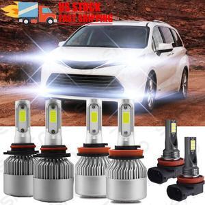 For Toyota Sienna 2011-2018 6000K Combo H11 9005 LED Headlight + Fog Bulb Kit S2