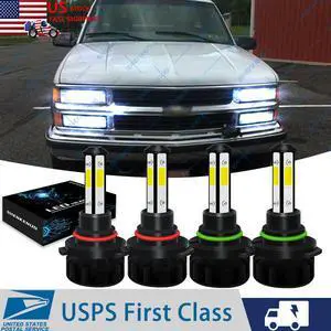 For  C/K Pickup Silverado Suburban Tahoe 1994-1998 - 4X LED Headlights Bulb