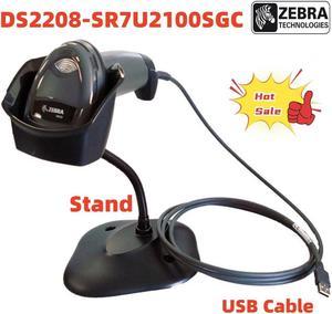 2D Corded Barcode Scanner DS2208-SR7U2100SGC Handheld Code Reader with USB Cable and Stand