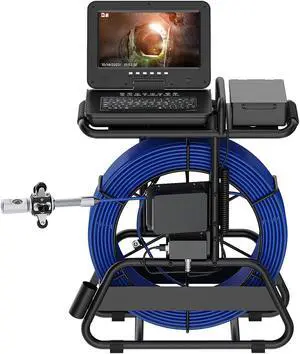 10" IPS Endoscope DVR Recorder 360° Rotate Inspection Camera IP68 Waterproof Borescope 512HZ