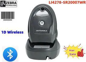 1D Barcode Scanner LI4278-SR20007WR USB Wireless Handheld with Cradle