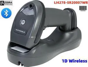 QR Code Reader LI4278-SR20007WR USB Wireless Handheld 1D Barcode Scanner with Cradle
