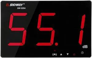 Sndway SW-525A 130dB Wall Mounted Fast Response Sound Noise Level Meter Noise Decibel Meter