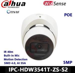 DH IPC-HDW3541T-ZS-S2 5MP IR 40m Vari-focal Eyeball WizSense Network Camera, Support Built-in Mic White