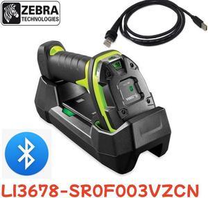 Barcode Scanner LI3678-SR0F003VZCN Ultra-Rugged Cordless 1D Bluetooth with USB Cable and Cradle