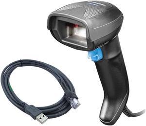 2D Barcode Scanner GD4590-BK Wired Handheld Bar Code Reader with USB Cable