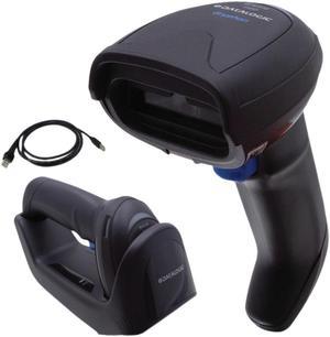 Barcode Scanner GM4200-BK-433K1 1D Wireless USB Code Reader Kit with Base