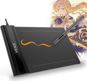 VEIKK S640 V2 Graphics Drawing Tablet 6x4 inch OSU Pen Tablet with Battery-Free Stylus for Android, Windows and Mac OS (8192 Level Pressure)