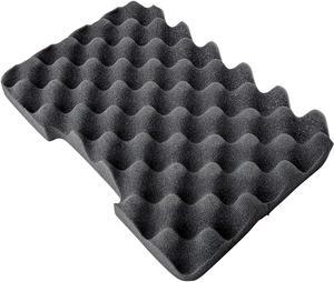 4 PCS Acoustic Panels,48''X24''X2'' Egg Crate Foam Soundproof Foam Wall  Panels,High Density Fireproof Noise Cancelling Foam Studio Foam Panel,Noise  (Black)