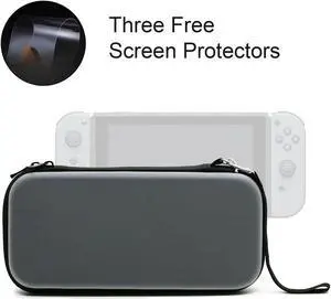 EVA Hard Protective Carrying Case Bag+ 3PCS Screen Protector For  Switch