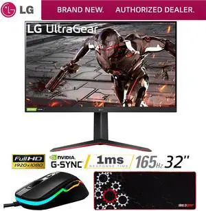 32" UltraGear FHD 165Hz HDR10 Gaming Monitor w/ G-SYNC + Gaming Mouse Bundle