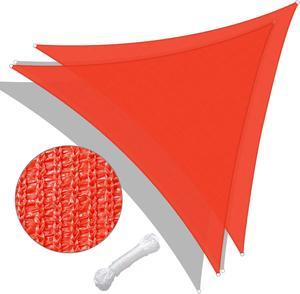 Yescom 2 Pack 25 Ft 97% UV Block Triangle Sun Shade Sail Canopy Outdoor Pool Cover Net