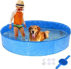 Yescom Foldable Pet Swimming Pool Anti-slip PVC Portable Bath Tub for Dog Cat Kid
