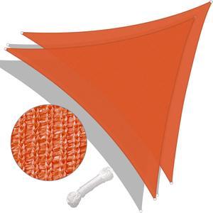 Yescom 2 Pack 25 Ft 97% UV Block Triangle Sun Shade Sail Canopy for Outdoor Backyard