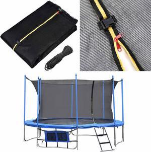 Yescom Trampoline Round Enclosure Net 15Ft 8 Pole Fence Mesh Netting  Fits All Brands