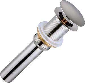 Aquaterior 1 5/8" Pop up Drain for Vessel Sinks Solid Brass Bathroom Kitchen Sink Drains Tub Basin Brushed Nickel Finish