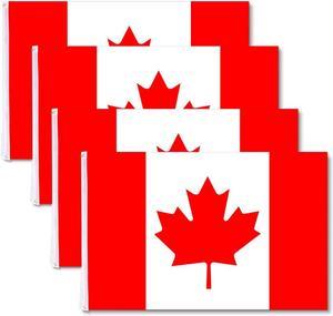 4pcs 3'x5' Ft Canada Flag Canadian Maple Leaf Banner Outdoor Indoor For Flagpole