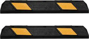 36" Rubber Curb Parking Block Car RV Trailer Wheel Stopper Stop Aid 2 Packs