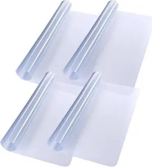 Yescom Clear Office Chair Mat for Low Pile Carpet 60"x46" Thicken 1/8" Rectangle 4PCS Plastic Floor Protector Home Studio