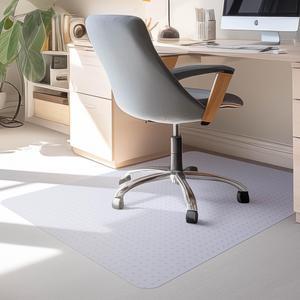 WorkOnIt 36 x 48 Office Desk Chair Floor Mat for Low Pile Carpet, Clear