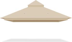 Yescom Canopy Top Replacement UV30+ Top Cover for 2-Tier 10x12 Ft Gazebo Yard