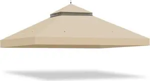 Yescom Canopy Top Replacement UV30+ Cover for 2-Tier 10x12 Ft Gazebo Garden