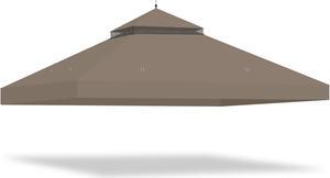 Yescom Canopy Top Replacement UV30+ Cover for 2-Tier 10x12 Ft Gazebo Garden