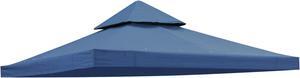 Yescom 10x10Ft UV30+ Gazebo Replacement Top for 2 Tier Outdoor Canopy Cover Patio Backyard Party Deck Blue