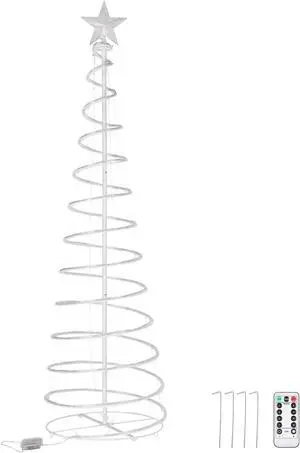 Yescom Twinkle 6Ft Spiral Christmas Tree Light 182 LED 8 Model for Indoor Outdoor Yard Holiday Decoration Multi-color