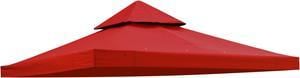 Yescom 8x8Ft 2-Tier Gazebo Top Replacement UV30+ for 2 Tier Outdoor Patio Canopy Cover Party Backyard Garden Red