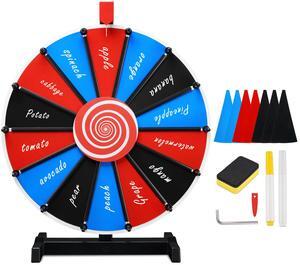 WinSpin 18" Tabletop DIY Color Prize Wheel 14 Slot Editable Spin Game Trade Show