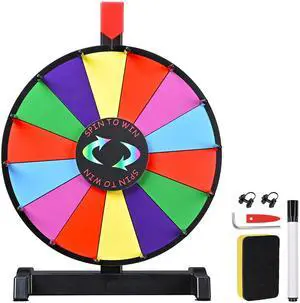 WinSpin 12" Editable Color Prize Wheel Tabletop 14 Slots Tradeshow Events