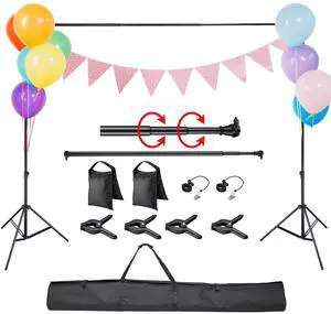 9.5x10 Ft Photo Backdrop Stand Kit Tripod Crossbar for Muslin Background Studio