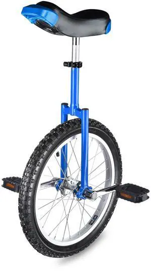 Yescom 18 In Wheel Outdoor Unicycle Skid-proof Tire Fitness Bicycle Balance Training for Adults Teenagers Kids, Blue
