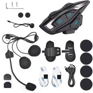 AHR Motorcycle Bluetooth Headset with Music Sharing Helmet Bluetooth 5.1 Intercom Support 2 Riders with Noise Cancellation for Snowmobile Dirt Bik ATV Helmet AHR Motorcycle Bluetooth Headset with Music Sharing Helmet Bluetooth 5.1 Intercom Support 2 Riders with Noise Cancellation for Snowmobile Dirt Bik ATV Helmet