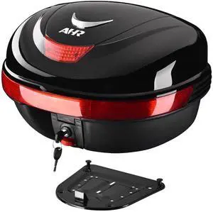 AHR 35L Motorcycle Tour Tail Box Scooter Trunk Storage Lock Carrier Case for Helmet