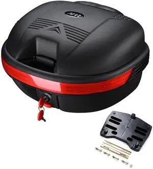 AHR 30L Plastic Motorcycle Tail Box Scooter Luggage Holder Storage Lock Carrier Case