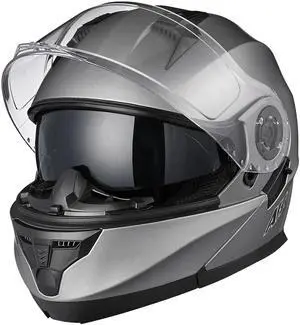 AHR RUN-M3 Modular Flip Up Helmet Full Face Dual Visor DOT Motorcycle Bike XXL