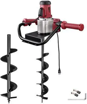 Yescom 1500W Electric Post Hole Digger Earth Auger Drill 2HP Powerhead 6" 8" Bit Fence